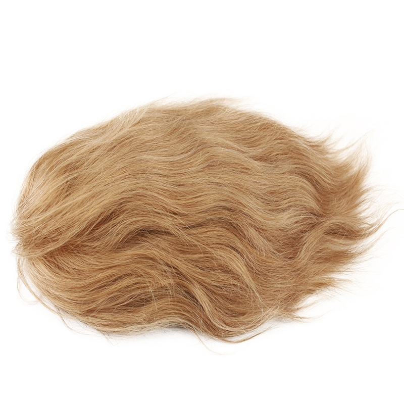 Men's Toupee Human Hair Thin Skin Hairpiece Hair Replacement System Monofilament Net Base for Men (#21) - Image 5