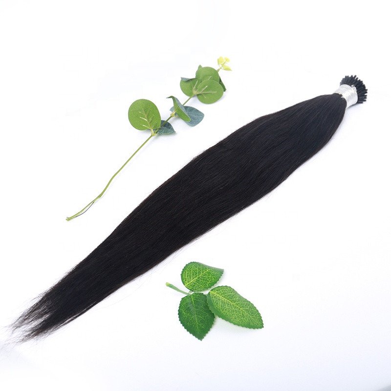 Wholesale India Hair Extensionas Machine Micro Ombre I Tip Yaki Straight Hair Extensions I Tip
