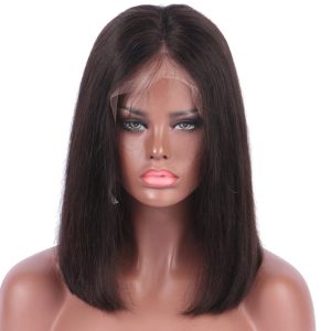 13x6 Long Parting Silky Straight Human Hair Bob Wigs Glueless Bob Cut Lace Front Wigs With Baby Hair Brazilian Bob Wig For Black Woman Natural - Image 4