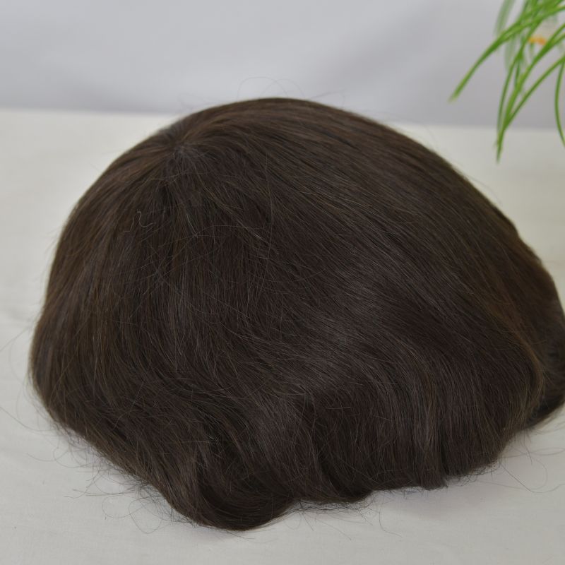 PU 0.02-0.03 mm Ultra Thin Skin Toupee for Men European Human Hair Pieces for Men Hair Replacement System in 10x8" Hair Prosthesis Units Patch Implant for Men - Image 3