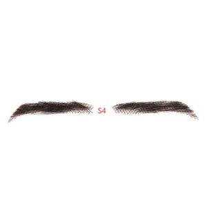 Fake Eyebrow Swiss Lace Invisible Eyebrows For Women and Men Black Color 100% Human Hair Full Hand Tied Eyebrow Hair - Image 10