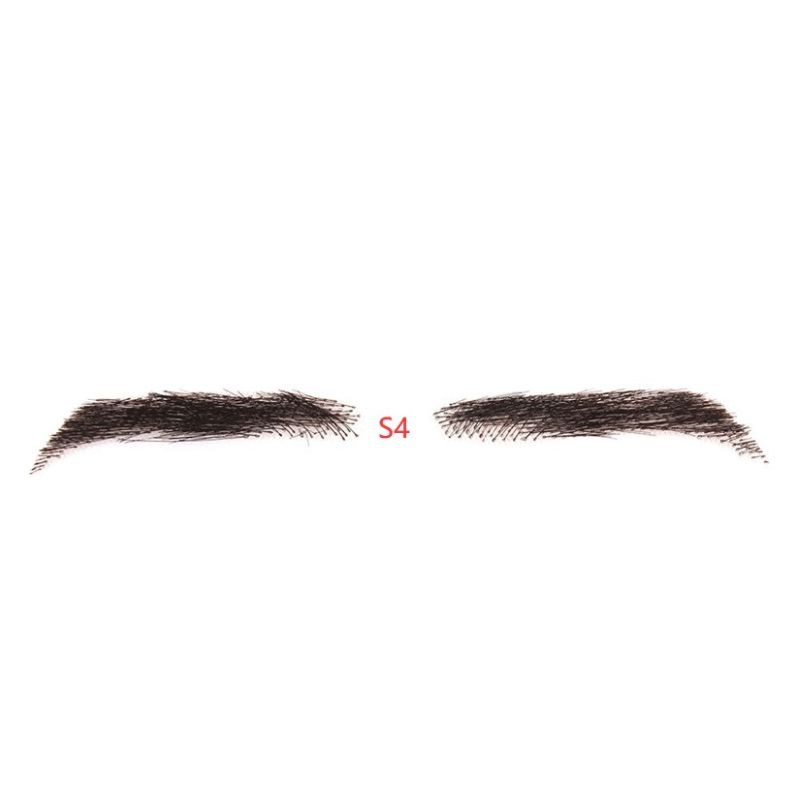 Fake Eyebrow Swiss Lace Invisible Eyebrows For Women and Men Black Color 100% Human Hair Full Hand Tied Eyebrow Hair - Image 10