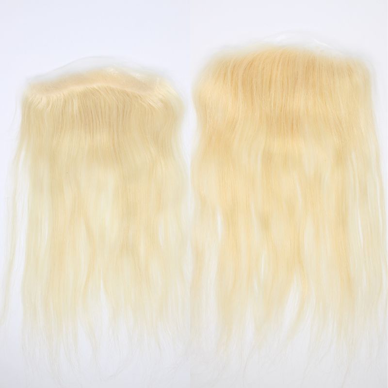 V Loop Front Hairline Full PU Long Hairline Toupee 100% Human Hair Hair Piece 100% Human Hairpiece for Men and Women Male Replacement 613 Blonde Hair Patch - Image 2