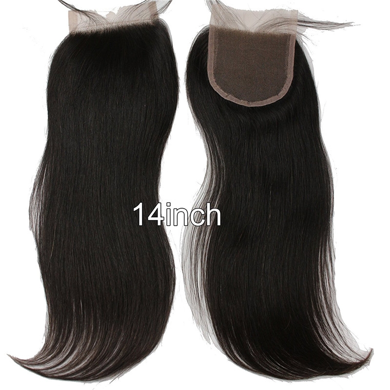 HD Lace Frontal Indian Hair Closure Hairpiece 4x4 inch Sew in Closure 10inch Natural Color - Image 2