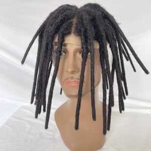 8 Inch 8x10 Transparent Full Swiss Lace Base Afro Dreadlock Extensions Toupee For Men Extensions Human Hair Dreadlock Hairpieces Replacement System - Image 4
