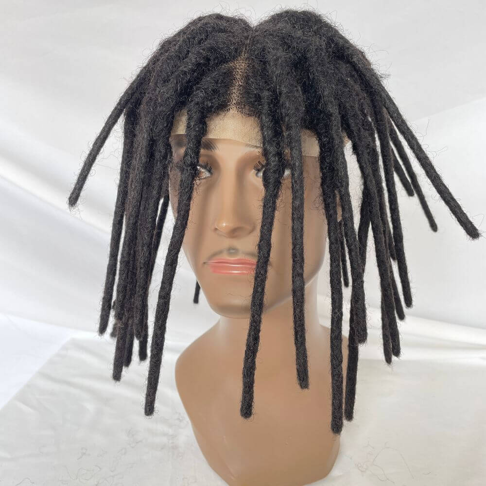 8 Inch 8x10 Transparent Full Swiss Lace Base Afro Dreadlock Extensions Toupee For Men Extensions Human Hair Dreadlock Hairpieces Replacement System - Image 4
