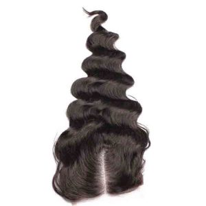 4x4 HD Lace Frontal Loose Wave Indian Remy Hair Middle Part Lace Closure 4x4inches Natural Color - Image 4