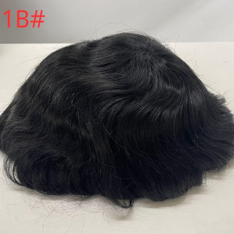 PU 0.02-0.03 mm Ultra Thin Skin Toupee for Men European Human Hair Pieces for Men Hair Replacement System in 10x8" Hair Prosthesis Units Patch Implant for Men - Image 8