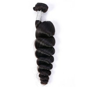 Alternative view of Unprocessed Loose Wave Brazilian Remy Hair 4x4 Lace Closure With Human Hair Bundles 3Pcs Brazilian Loose Wave With Closure
