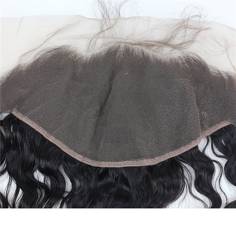13x6 Lace Frontal Closure Ear to Ear Free Part Loose Wavy Malaysia Human Hair Full Lace Closure Bleached Knots with Baby Hair Natural Color (22 - Image 4