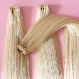 Alternative view of Popular Brazilian Hair Extensions Silky Straight Human Hair Tape Extension Color #613