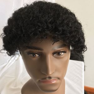 Mens Wigs Human Hair Curly Man Unit 8x10inch Afro Curl Toupee for Black Men Swiss Lace Hair System 360 Weave Men Toupee Hair Wig - Image 9