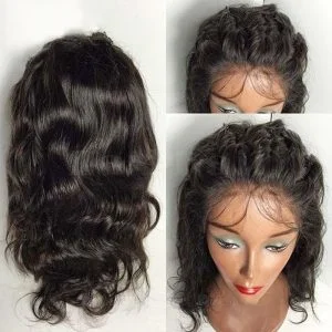 Alternative view of Human Hair Wigs Body Wave 13x6 Lace Front Wig Deep Part Brazilian Human Hair Lace Wigs For Black Women Natural Color