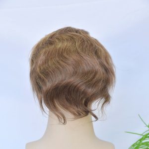 Pwigs Full French Lace Men's Toupee 4 mix 27 mix 613 Color 100% European Human Hair Toupee For Men 8 x10 Inch Lace Mens Wigs Hair System - Image 8