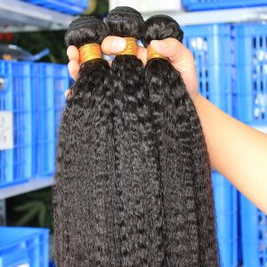 Brazilian Weave Prices Remy Hair Italian Yaki Human Hair Weaves 3Bundles Natural Color - Image 2