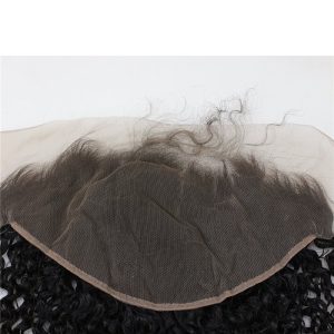 13x6 Lace Frontal Closure Jerry Curl Vietnamese Human Hair Free Part Ear to Ear Full Lace Frontal Bleached Knots with Baby Hair Natural Color - Image 3