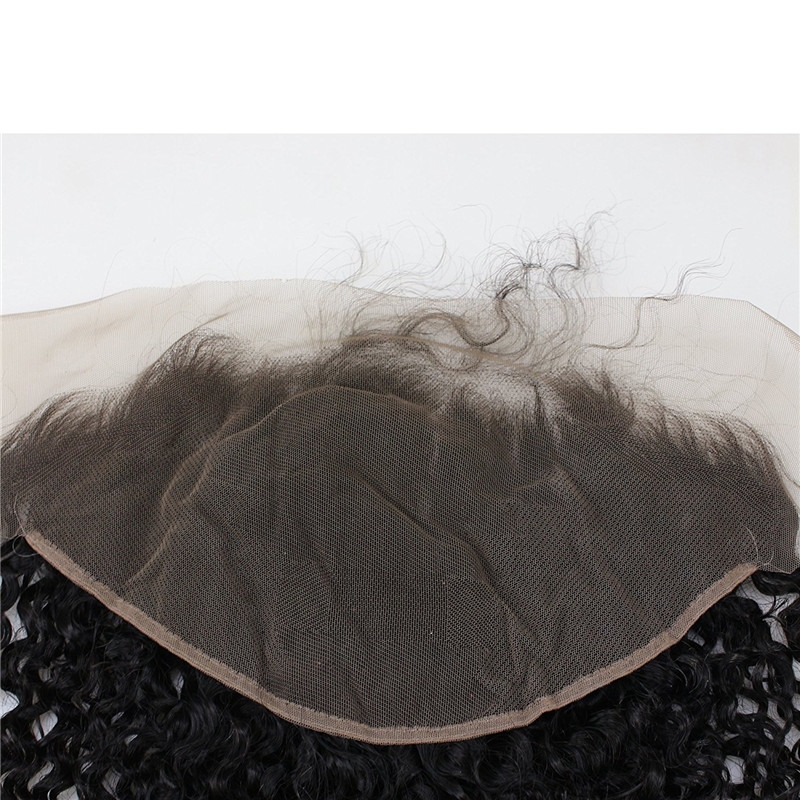 13x6 Lace Frontal Closure Jerry Curl Vietnamese Human Hair Free Part Ear to Ear Full Lace Frontal Bleached Knots with Baby Hair Natural Color - Image 3
