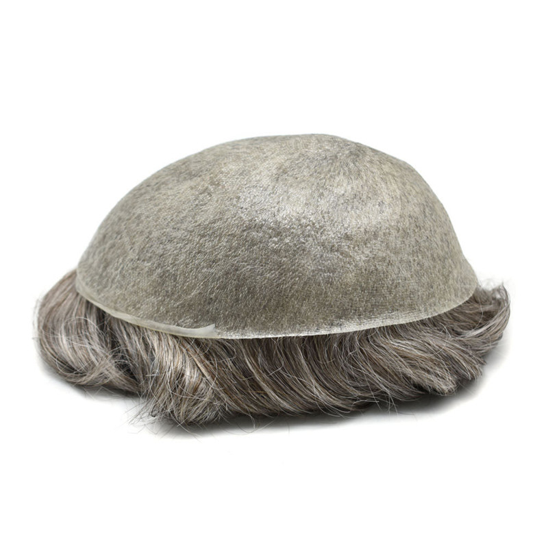 PU V-loop Super Thin Skin Hairpiece Ultra Thin Skin Mens Toupee Invisible Men Hair Replacement Poly Disposable Hairpiece Natural Hairline - Image 11