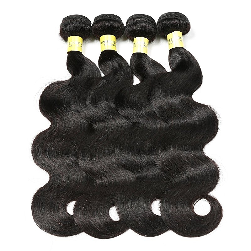 Hair With Closure 8A 3 Bundles Body Wave Virgin Human Hair Bundles With Lace Closure Unprocessed Hair Extensions Natural Black - Image 4