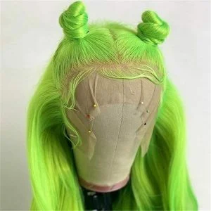 Alternative view of Virgin Human Hair Green Natural Wave Lace Front Wigs