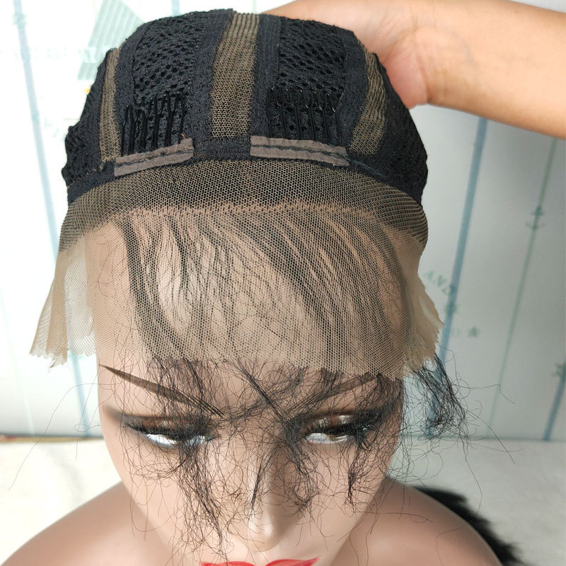 High Quality Braid Synthetic Wig Attractive Design Cornrows 4 Braids Hair Hand Tied Lace Front Braided Synthetic Hair Wig Black - Image 5