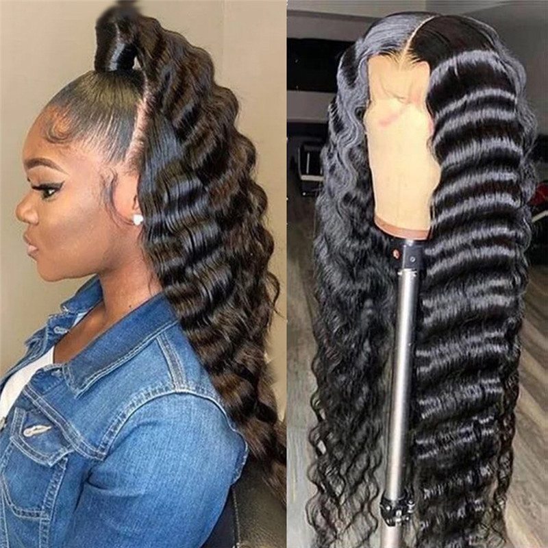 150% Density Glueless Lace Front Wigs Deep Wave Lace Front Human Hair Wigs Pre Pluck Lace Front Human Hair Wigs For Women - Image 3
