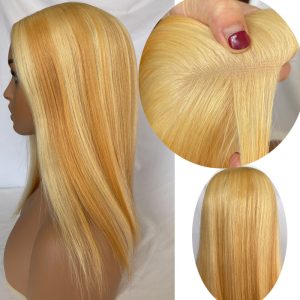 16Inch Human Hair Middle Part Silk Base Topper 4.7x5" Silk Base Closure Top Hairpieces Replacement Clip in Crown Toupee Topper Hair Pieces for Women - Image 6