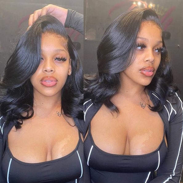 New Body Wave HD Lace Frontal Wig Short Wavy Glueless Wig 150% Density Pre Plucked - Image 10