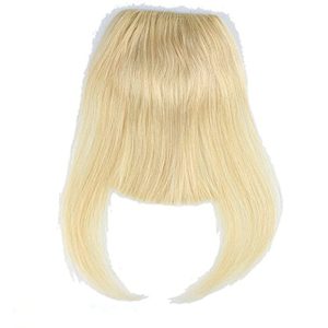 613 Blonde Clip-in Front Hair Bangs Full Fringe Short Straight Hairpieces Brazilian Virgin Human Hair Extensions for women 6-8inch - Image 3