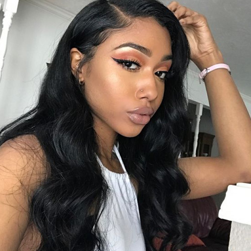 Pre Plucked 13x6inch Deep Part 150% Density Body Wave Lace Front Human Hair Wigs With Baby Hair For Black Women Brazilian Remy Hair Wigs