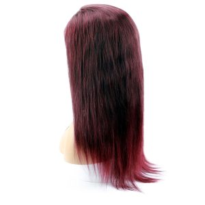 Color 99j Brazilian Straight Human Hair Wigs with Baby Hair Lace Wig for Black Women - Image 2