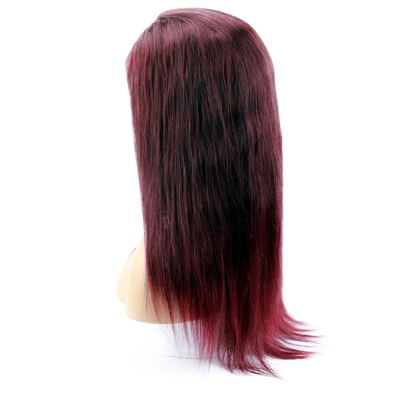 Color 99j Brazilian Straight Human Hair Wigs with Baby Hair Lace Wig for Black Women - Image 2