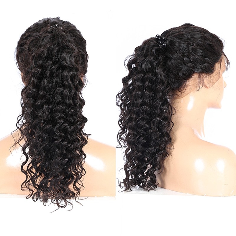 Lace Frontal Wigs Deep Wave Pre-Plucked Natural Hair Line 130% Density Glueless Human Hair Wigs - Image 5