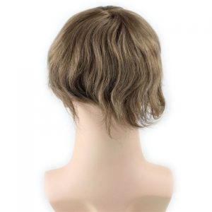 Men's Toupee 10×8 inch Real Human Hair 18# Color Thin Skin Hairpiece Hair Replacement System Monofilament Net Base for Men - Image 3