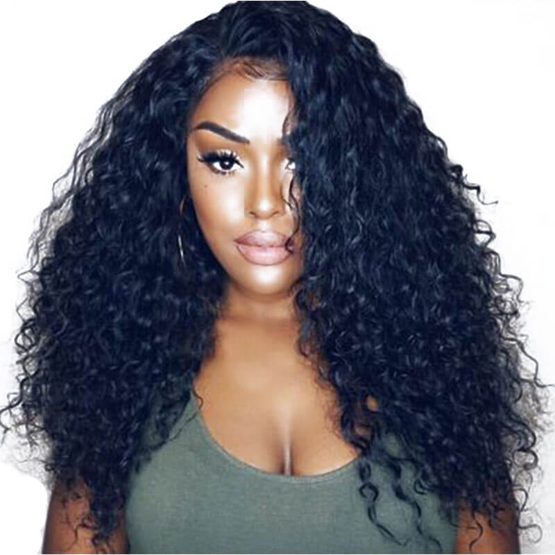 Pre Plucked 360 Lace Wigs Malaysian Remy Hair Loose Curly Human Hair Wigs