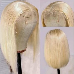 Blonde 613 Bob Wig Straight Hair 4*4 Hd Lace Closure Wig Pre Plucked 100% Human Hair Wigs - Image 4