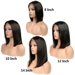 Short Lace Front Wigs Straight Natural Human Hair Bob Wig Style For Black Women Wig Bleached Knots With Natural Hairline - Image 2