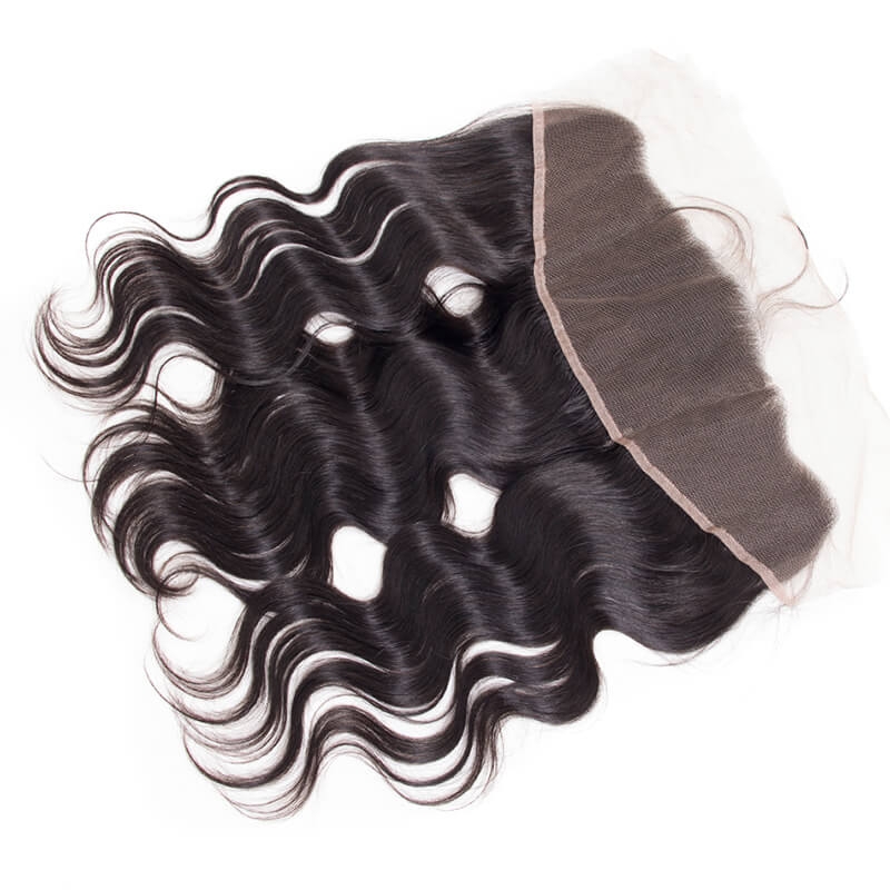 Pre Plucked 13x4 Ear to Ear Lace Frontal Closure Bleached Knots with Hair Bundles Peruvian Body Wave Remy Human Hair Weave Natural Color - Image 3