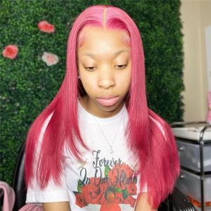 Straight Human Hair Wigs Bleached Knots Green Ombre Colored Human Hair Wigs Pre Plucked Brazilian Orange Ombre Lace Front Wig - Image 3