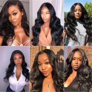 13x4 Body Wave Lace Front Wigs Human Hair 24 Inch HD Lace Front Wigs Human Hair Pre Plucked 180 Density Glueless Lace Front Human Hair Wigs for Black Women 100% Brazilian Body Wave Frontal Wigs - Image 5