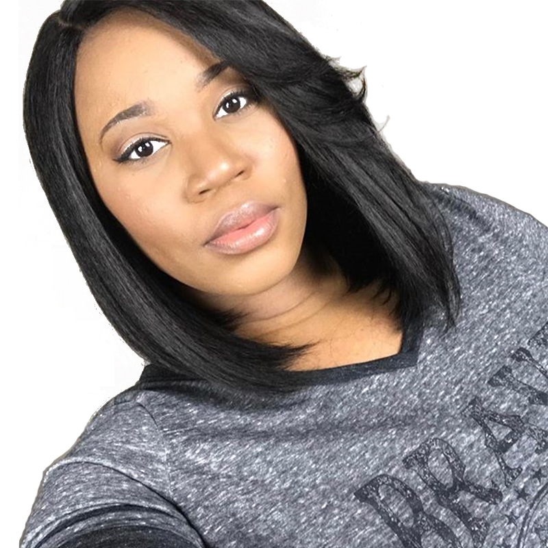 250% Density Human Hair Bob Wigs For Black Woman Short Lace Front Human Hair Wigs With Baby Hair Brazilian Remy Hair