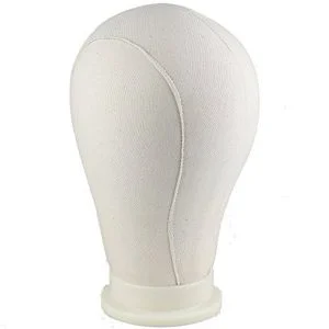 Water Repellant Canvas Wig Head for Wig Making Styling and Display Premium Quality Wig Stand