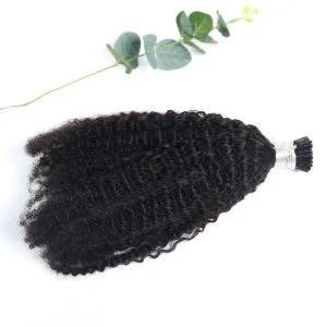 Wholesale Large Stock Raw Virgin Human Hair I Tip Hair Extensions Kinky Curly I Tip Hair Extensions
