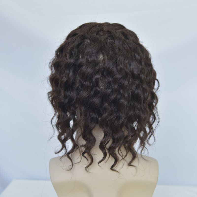 Human Hair Wigs 100% Cambodian Human Hair Short Natural Brown Loose Curly Wigs for Man and Woman 7 Inch Clip in Wigs - Image 10