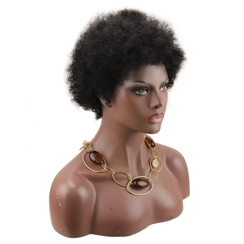 Straight Short Wig Brazilian Remy Human Hair 130% Density Short Full Wig for Women - Image 3