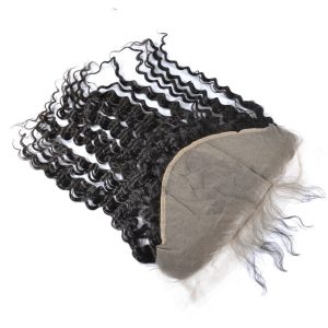 13X6 Deep Wave Ear To Ear Brazilian Lace Frontal Closure With Baby Hair Natural Color 130% Density - Image 3