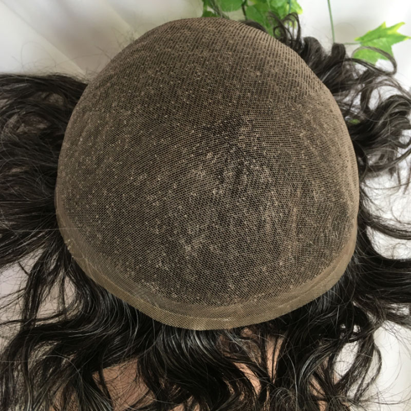 Full Franch Lace Base Toupee for Men 10x8" Human Hair pieces Men's Toupee Replacement System Men Wigs Human Hair Pieces 1B/80 Color - Image 16