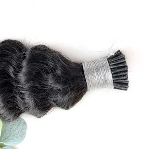 Deep Wave I Tip Hair Extensions I Tip Human Hair Extensions I-Tip Kinky Raw Hair Extension