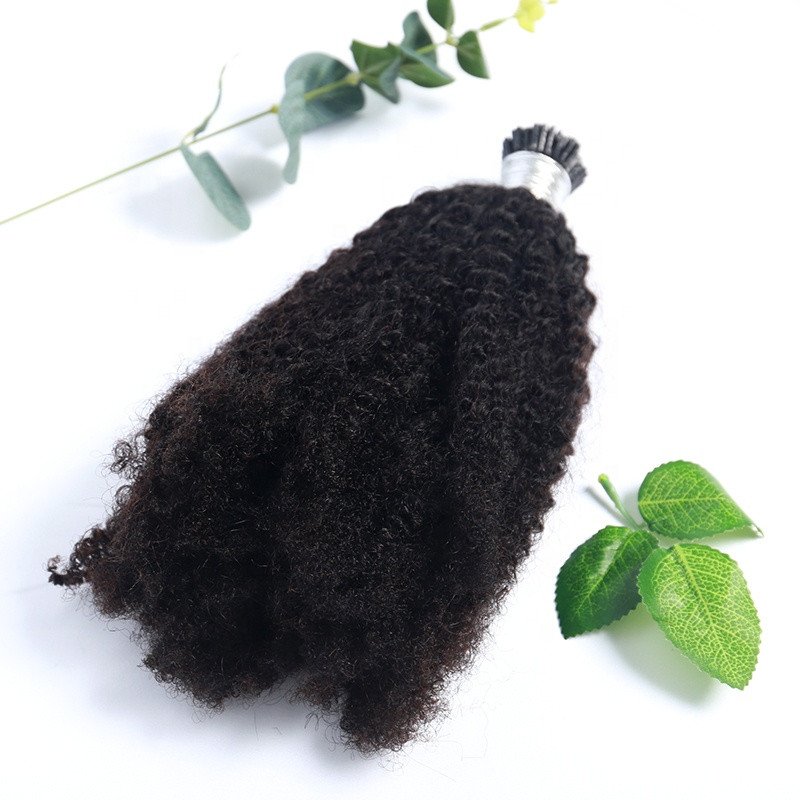 Wholesale Large Stock Raw Virgin Human Hair I Tip Hair Extensions Kinky Curly I Tip Hair Extensions - Image 5