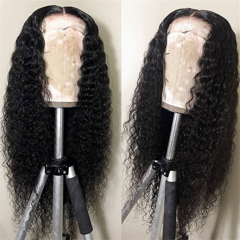 Kinky Curly 4X4 Hd Lace Closure Wig Glueless Human Hair Lace Wig 150% Density For Sale - Image 3